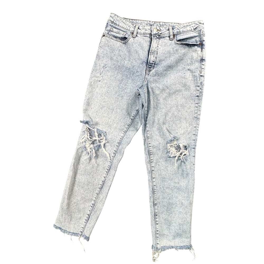 Old Navy Kallie OG Straight Jean Womens 12-32x27 Light Wash Y2K Streetwear Denim